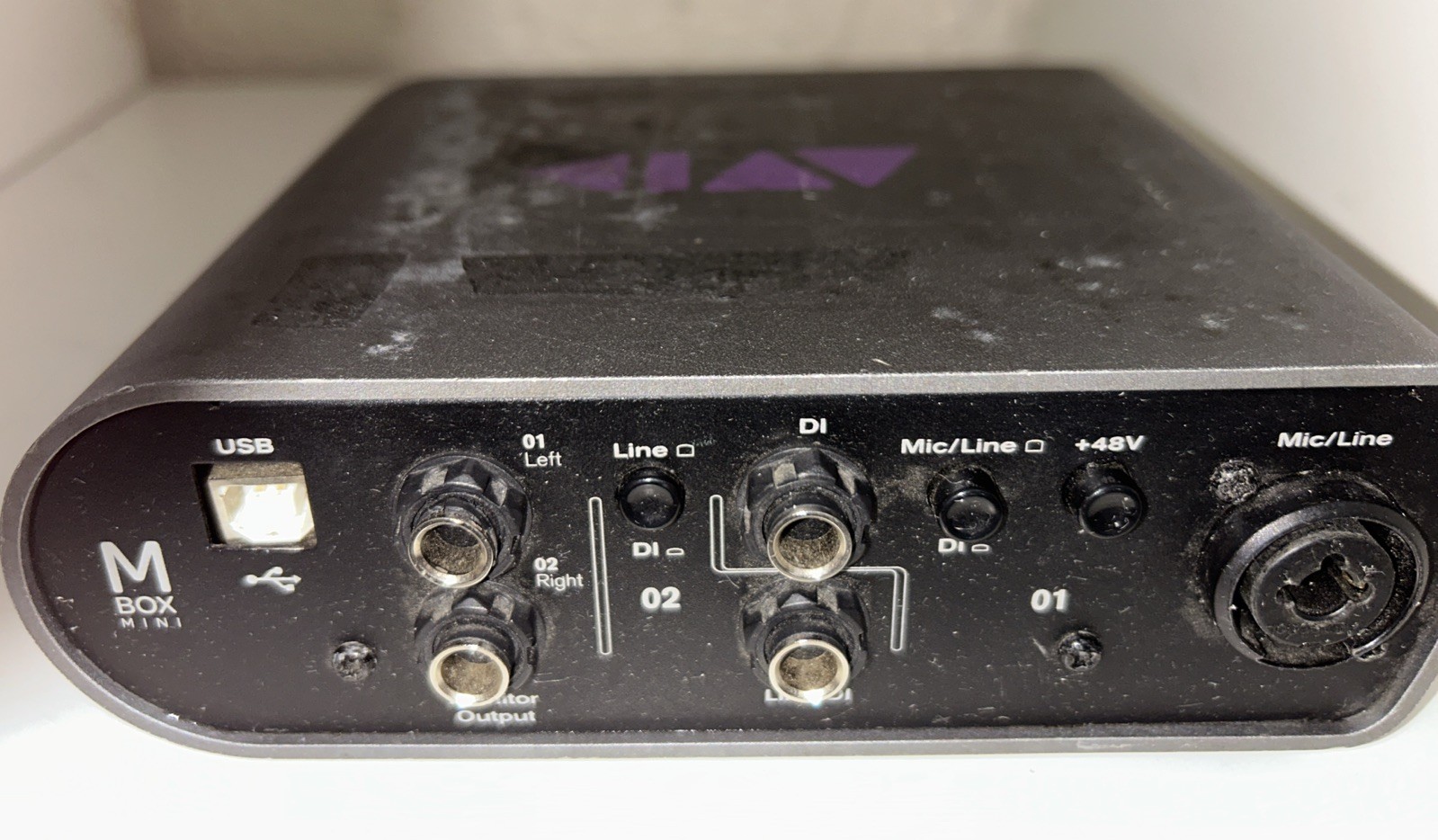 AVID Mbox Mini USB Audio Interface - Not Tested (Missing Volume Knob)