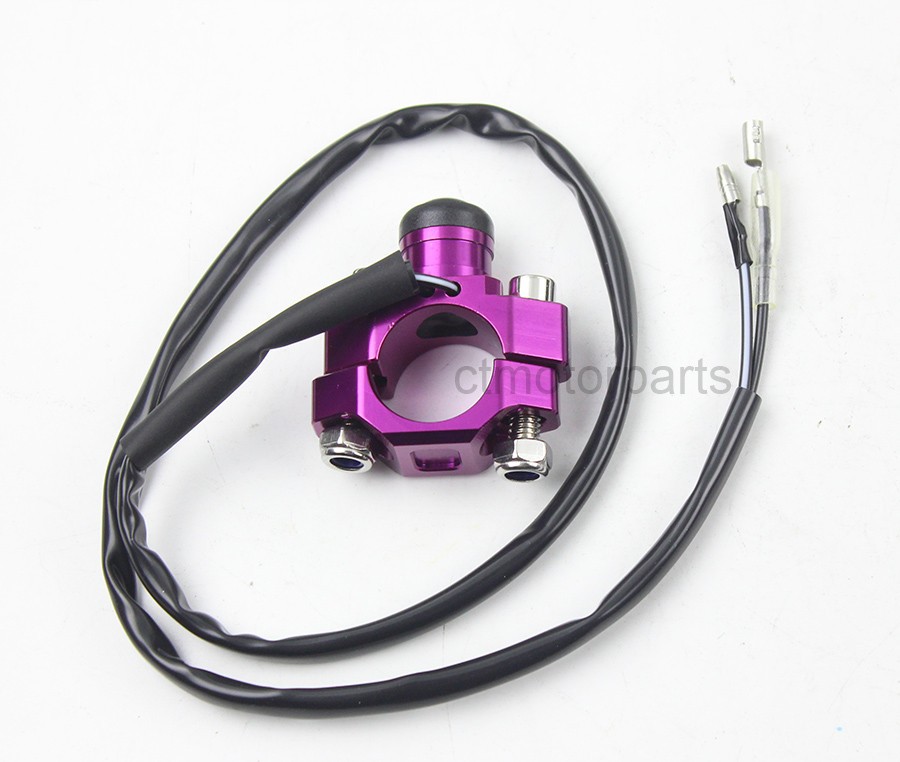 7/8 Purple CNC Stop Kill Switch For KTM Honda Kawasaki Yamaha Pit Dirt Bike Moto