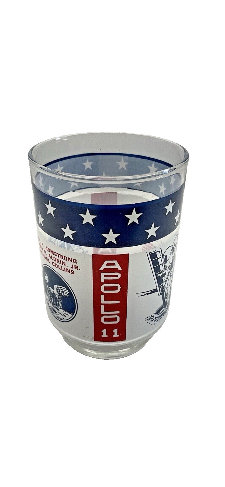 Vintage 1969 Apollo 11 Commemorative Glass Set- Man on the Moon Libbey