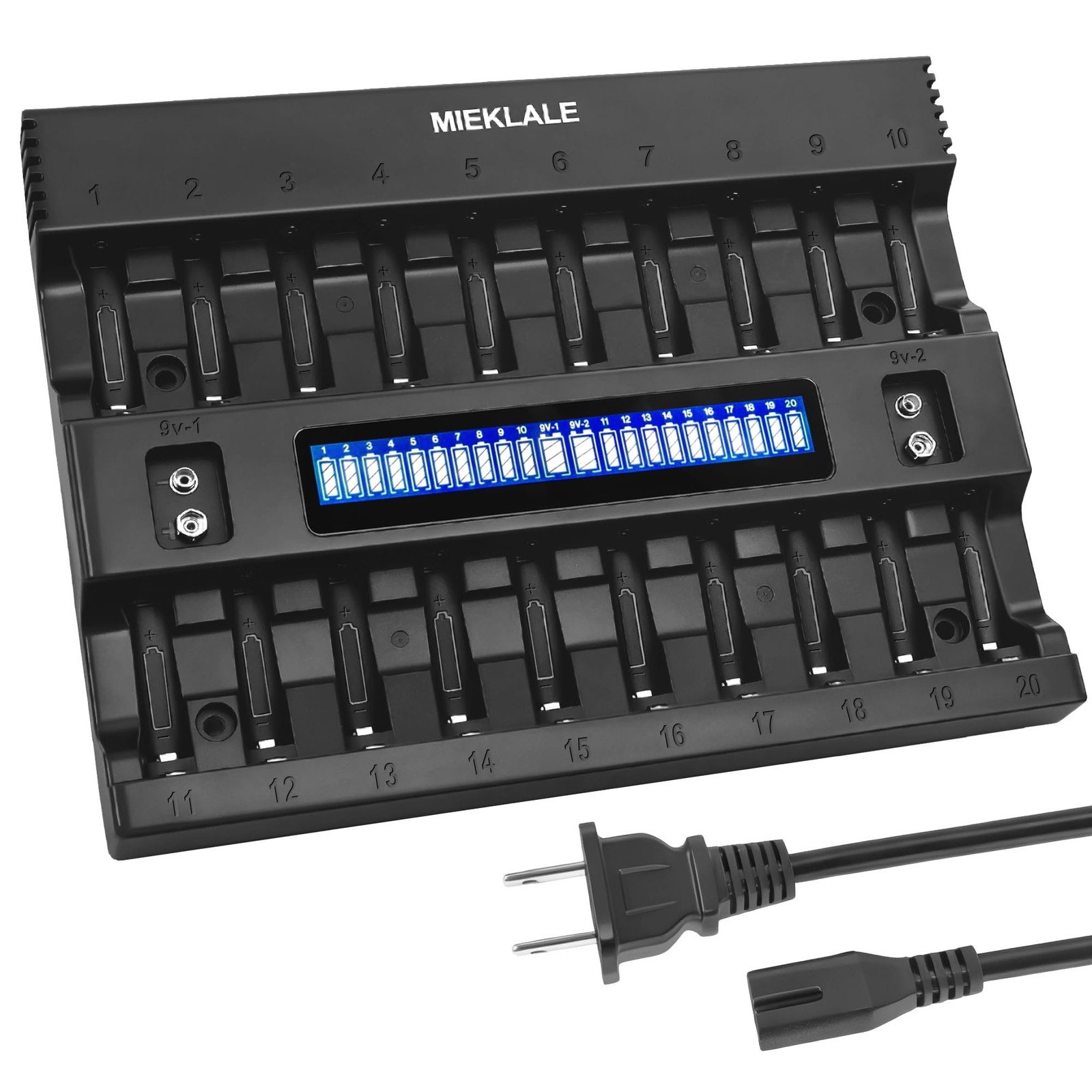 20+2 Bay AA AAA Battery Charger with Smart LCD Display Fast Charging for AA A...