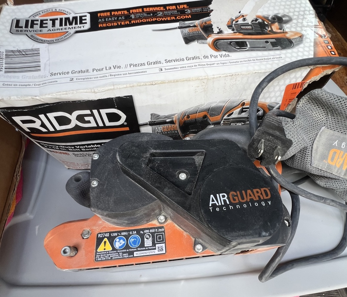RIDGID 2740 Heavy Duty Variable Speed Belt Sander