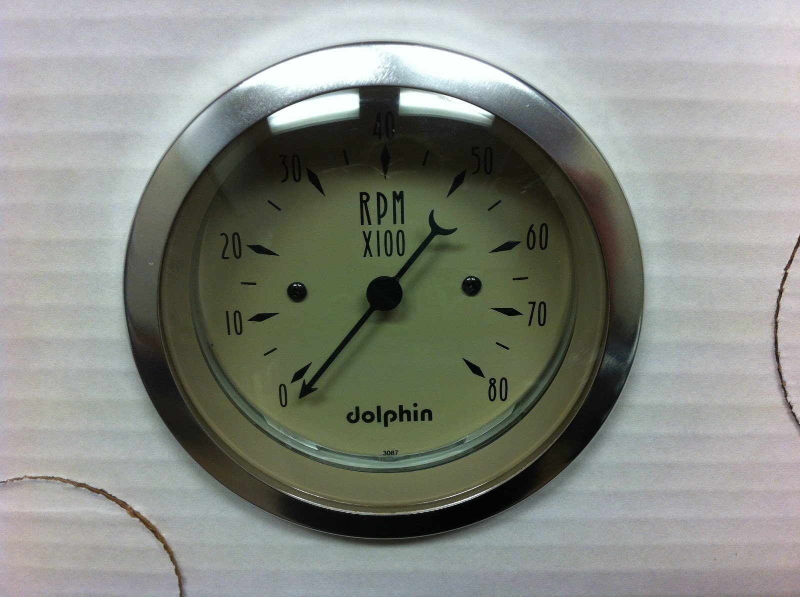 3 3/8 TACHOMETER TAN