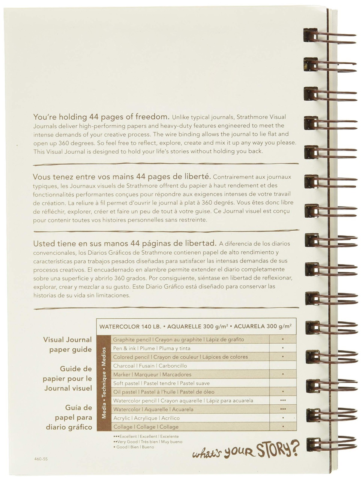 Visual Art Journal 5.5X8, 140LB Cold Press Paper, 22 Sheets