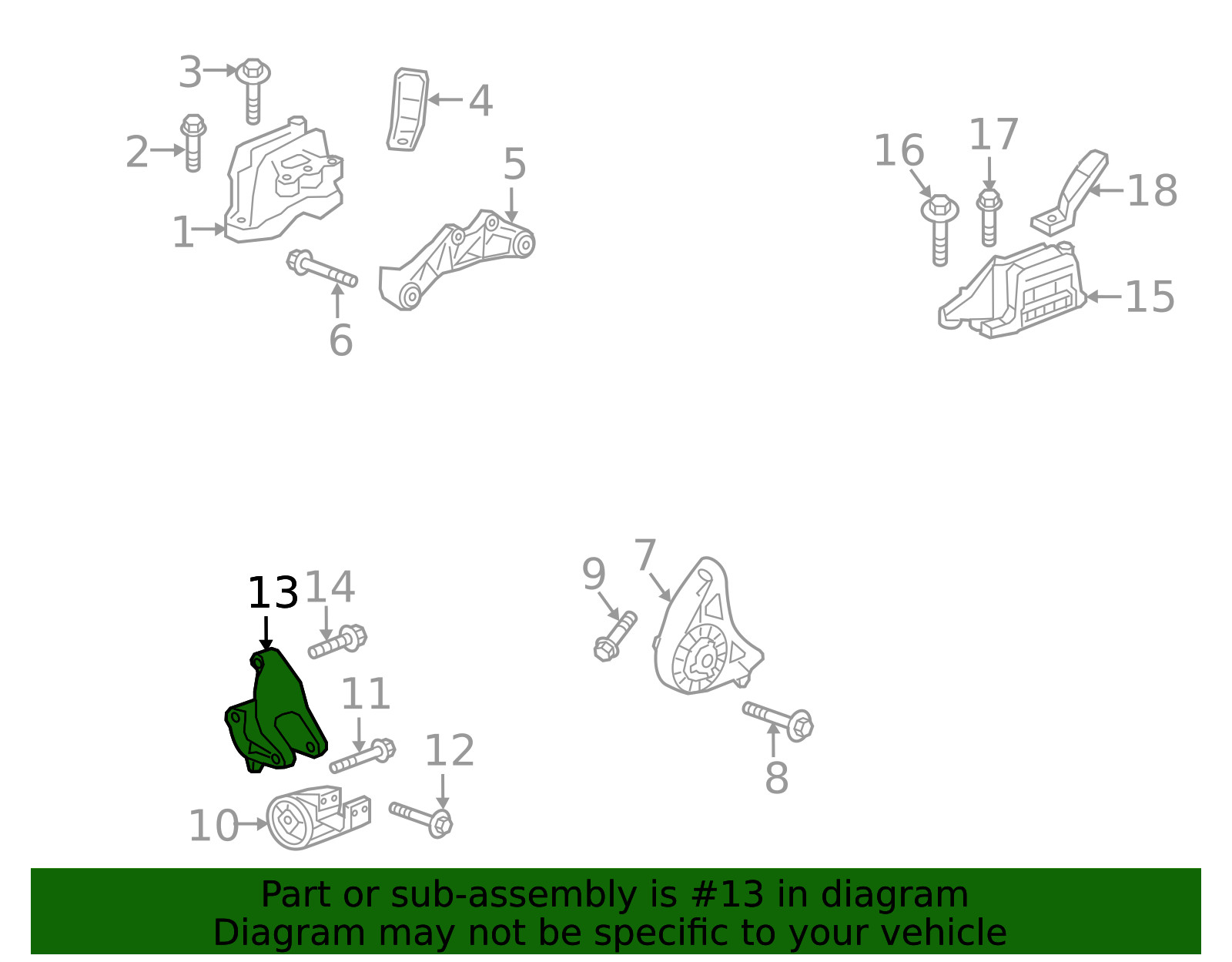 Genuine GM Trans Mount Bracket 85558396
