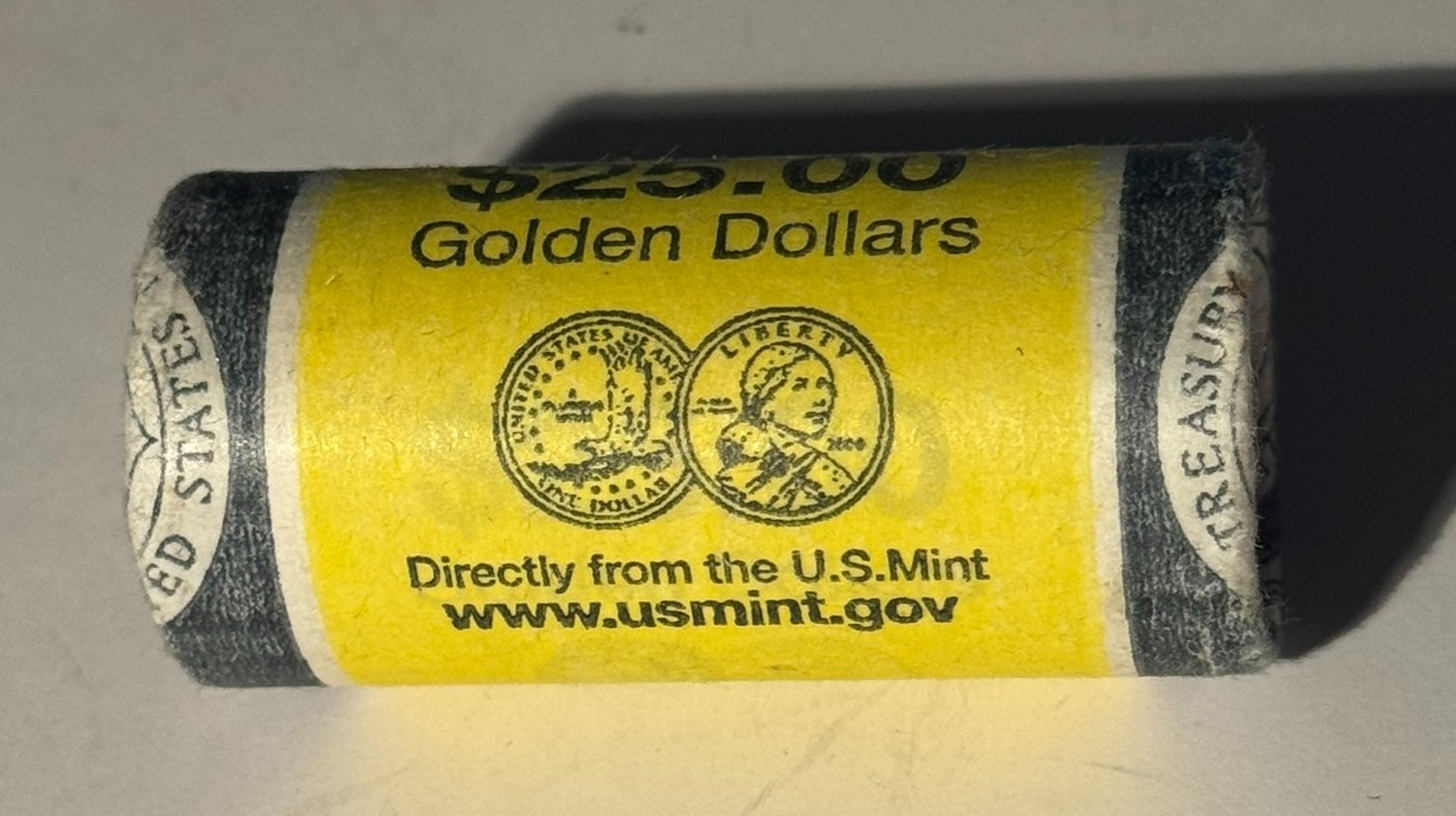 2000-D Sacagawea Golden Dollar US Mint Roll, $25 Face ($ 07)