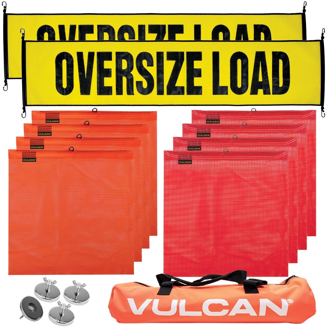 VULCAN Standard Oversize Load Banners, Multi-Color Flags & Magnets Kit