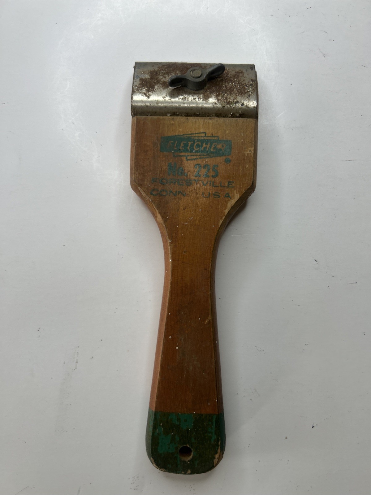 Vintage Fletcher 225 Window Scraper Stanscrew Blade Wingnut Forest like CT USA
