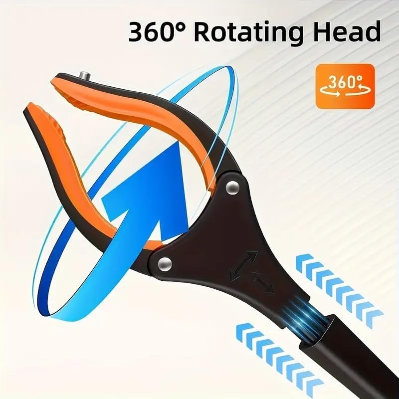 Folding Reach Grabber Tool 360° rotating jaws and a magnetic tip Lightweight 2Pc