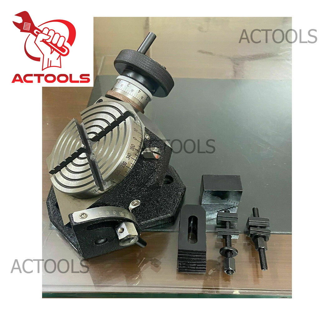 Precision Tilting Rotary Table 4" Inch With Clamping Kit  ACTOOLS USA