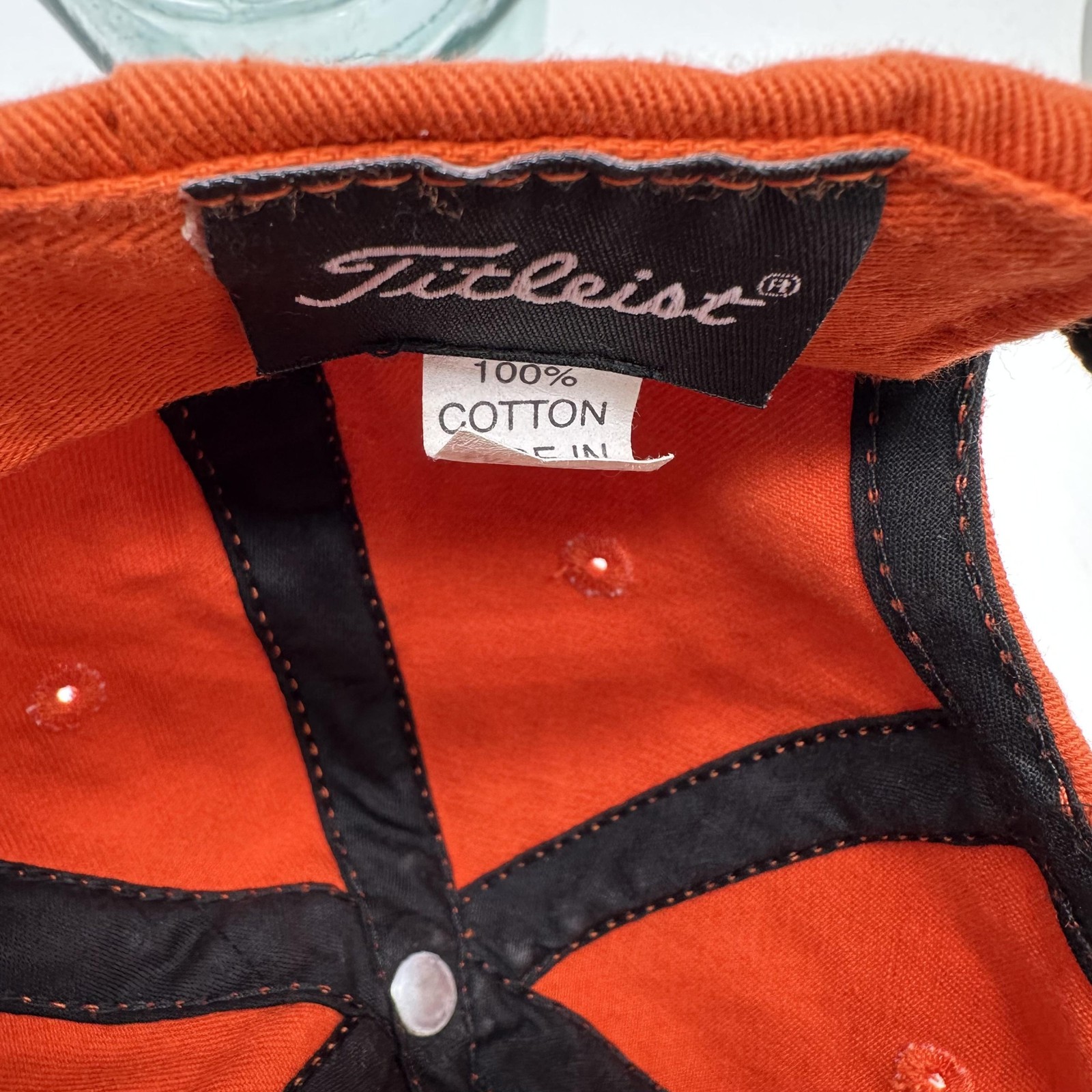 Clemson Tigers Hat Cap Strap Back Mens One Size Orange NCAA Golf Titleist Logo
