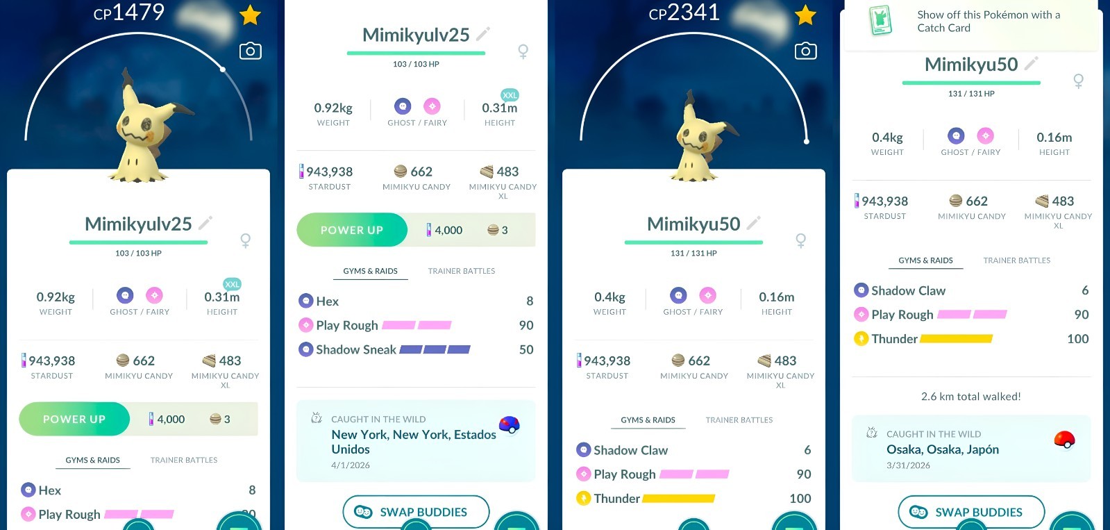 Mimikyu Level 25, 50 with 3 movements | Registered or not | Tr-de Go ✨