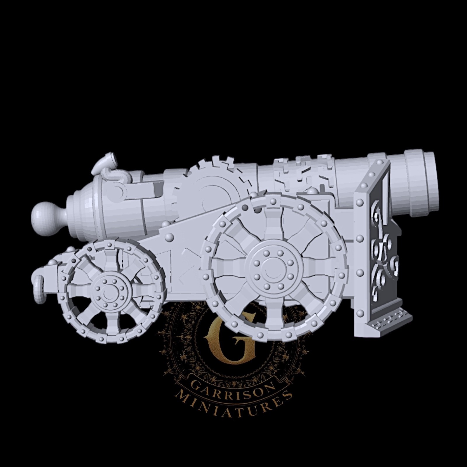 Dwarf Siege Cannon and 3 Crew: 28mm Fantasy Wargame & Display Miniatures