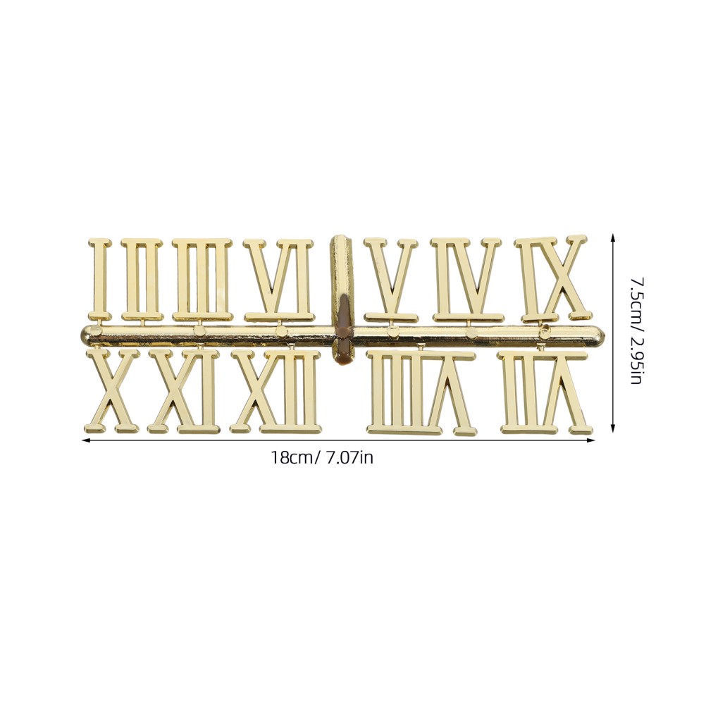 3 Sets Electroplated Clock Numerals Accessories Parts Replacement