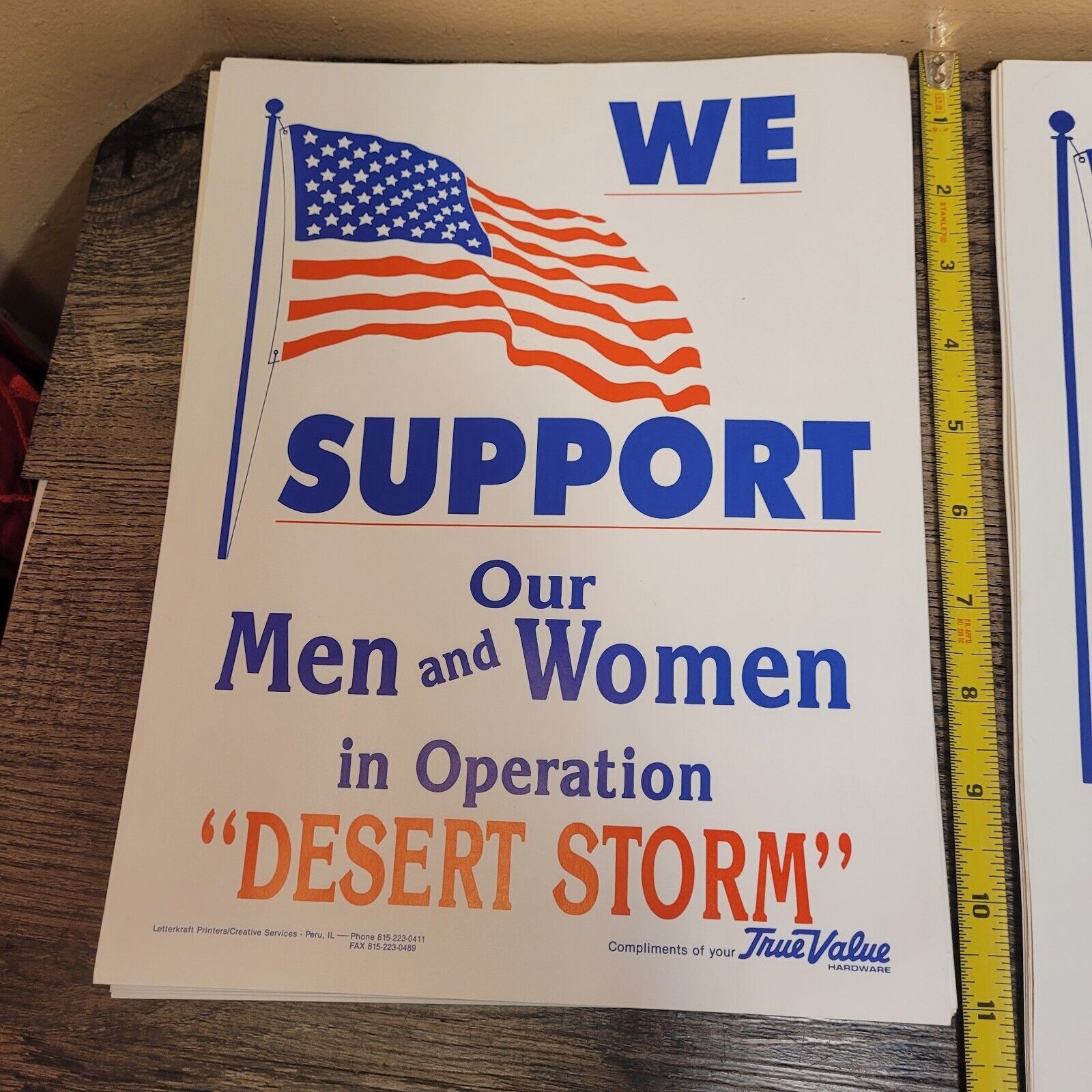 Vintage LOT OF (10) Support Our Men & Women DESERT STORM Military Posters