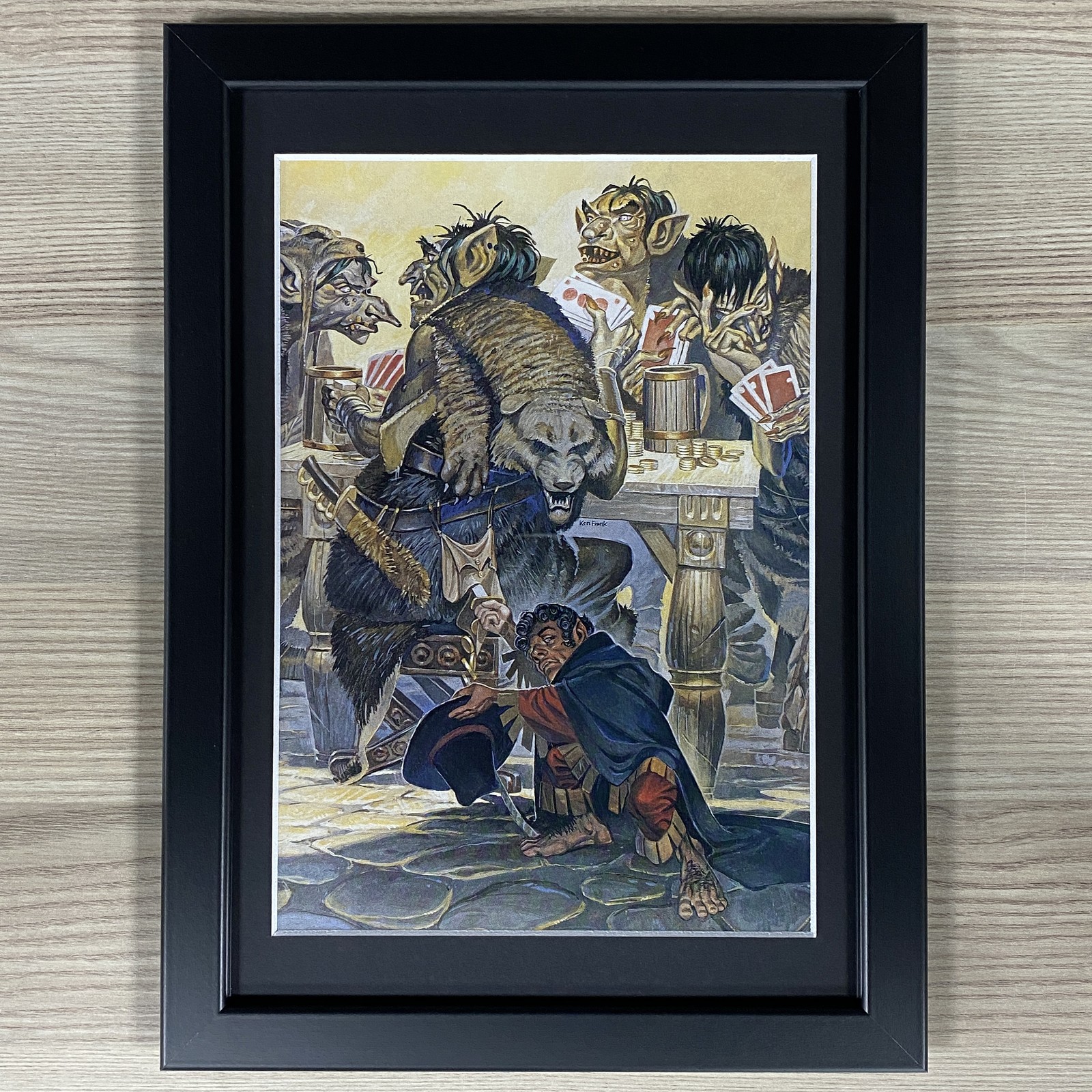 HALFLING ASSASSIN FRAMED ART DUNGEONS & DRAGONS ROGUE TROLL ORC GARY GYGAX