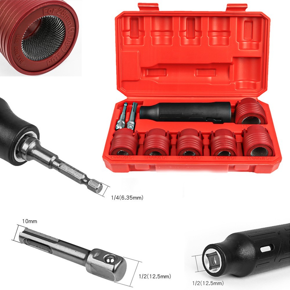 9PCS Wheel Stud Cleaner Brush Set for Automotive Work Fast Rust Removal Tools