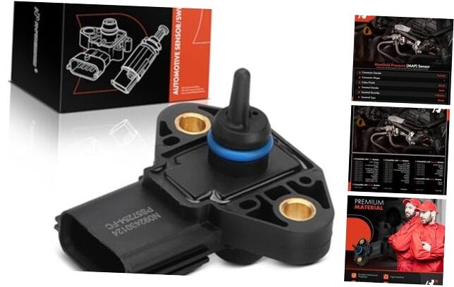 Fuel Injection Manifold Pressure Sensor [4 Pins] Compatible with Ford,