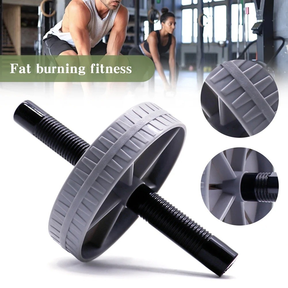 Workout AB Roller Wheel Non Slip Silent Core Trainer Abdominal Exercise Home Gym