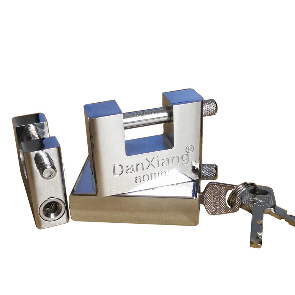 Heavy Duty Anti Rust Shutter Padlock With 3 Keys High Security Shackle Lock