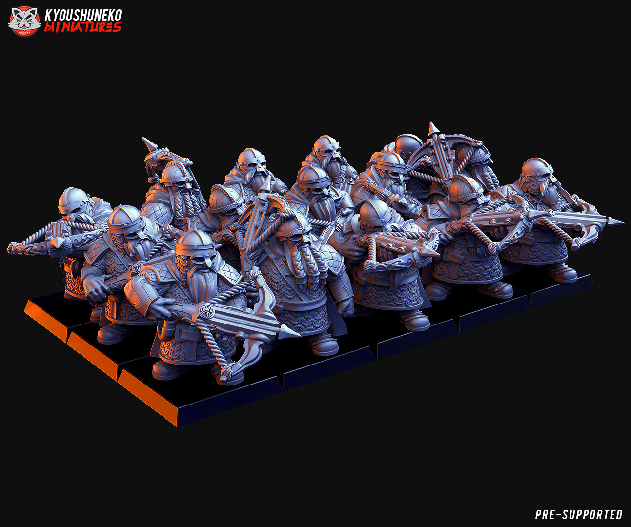 Dwarf Crossbowmen, Kyoushuneko, Wargames Fantasy RPG Dwarven Army