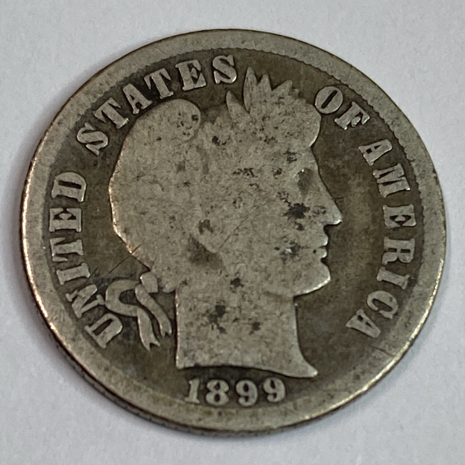 1899-O Barber Dime New Orleans Mint - Better Date - Silver Coin