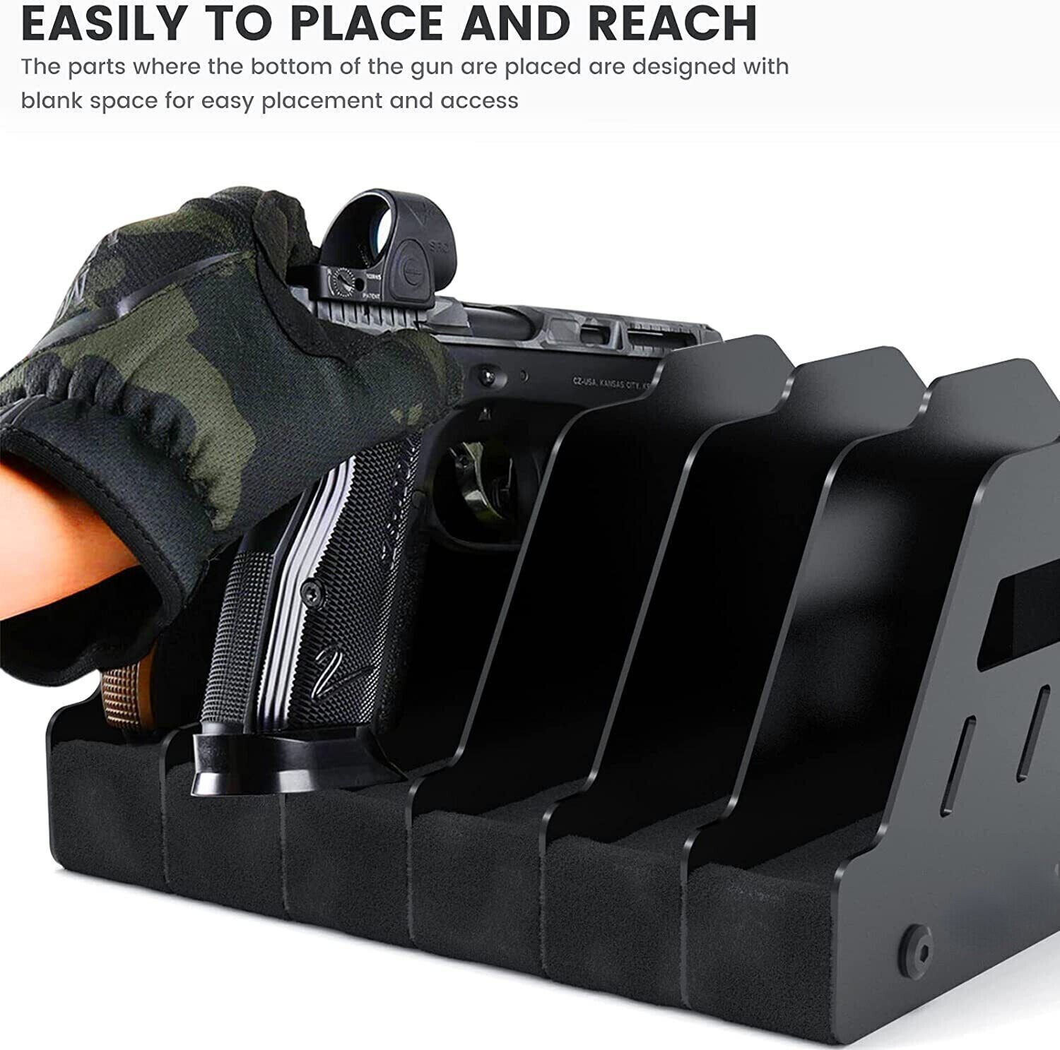 Gun Rack for Pistol 6/8 Handguns Holder Organizer Accessories Gun Safe Organizer