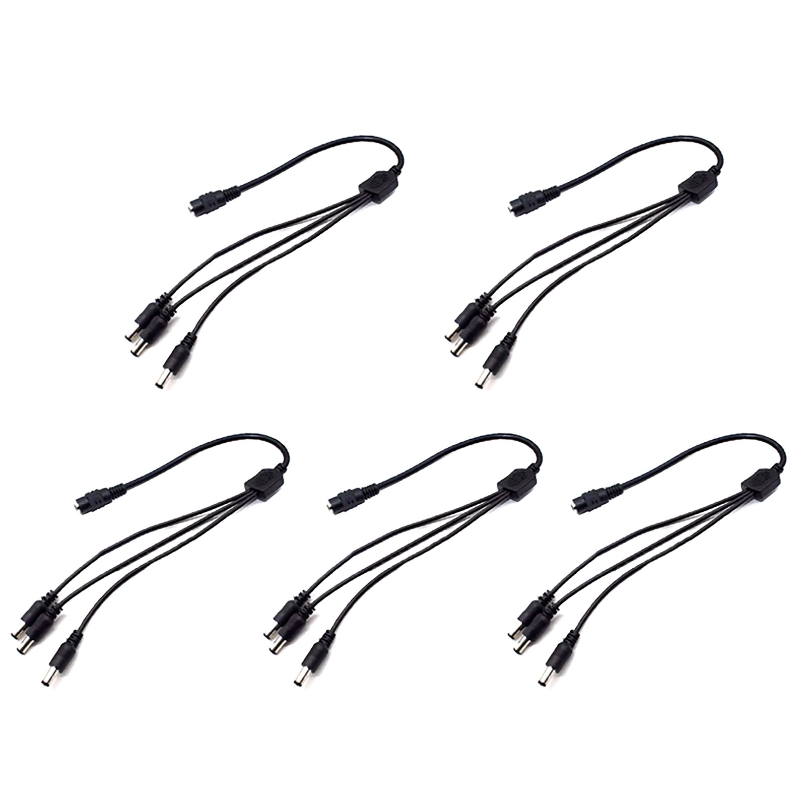 1:3 DC Power Splitter Cable Cord 1 Female to 3 Male 5.5x2.1mm 12V Port Replace