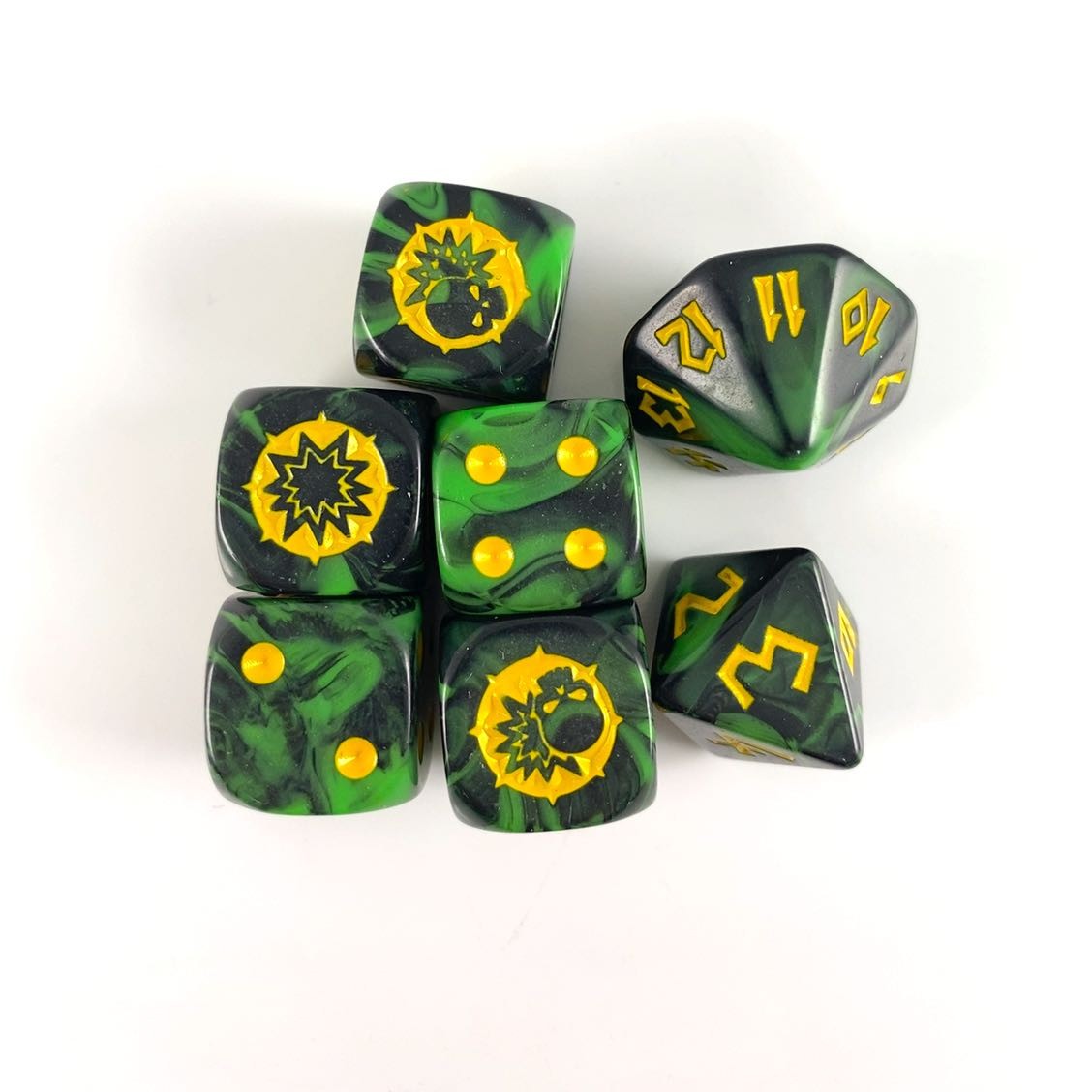 X1 Goblins Team Dice Set Plastic Warhammer Blood Bowl | P-00PSY