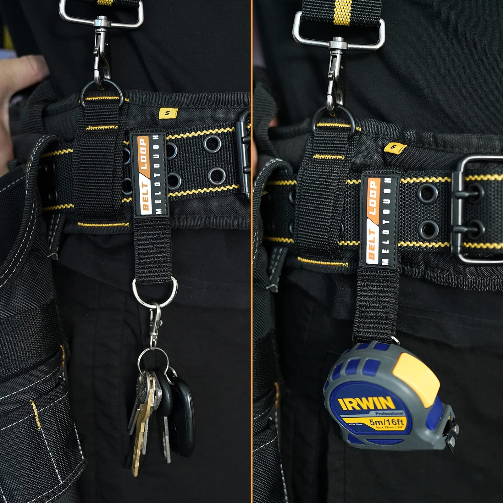 Heavy Duty Suspenders Loop Attachment for 2.25-2.5" Belts, 4 Pack