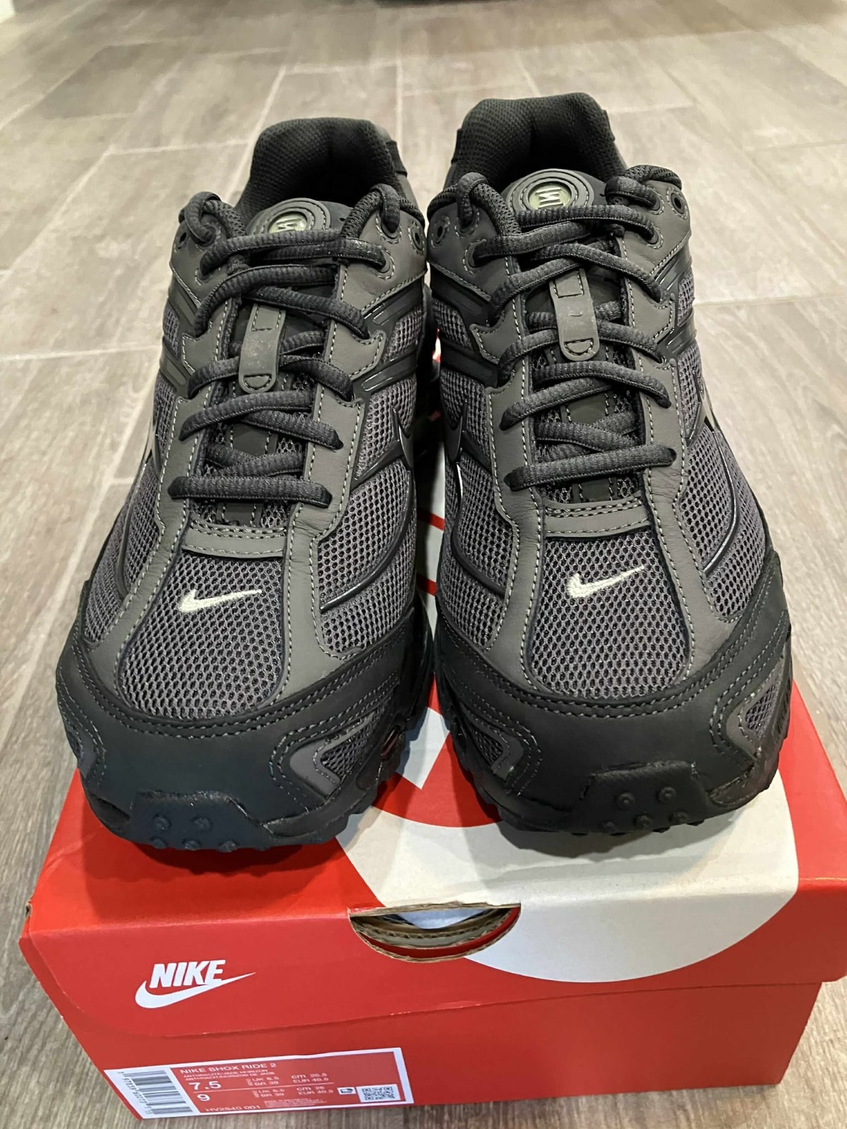 Nike Shox Ride 2 Iron Grey & Anthracite - HV2540-001 - BRAND NEW - Mens 7.5