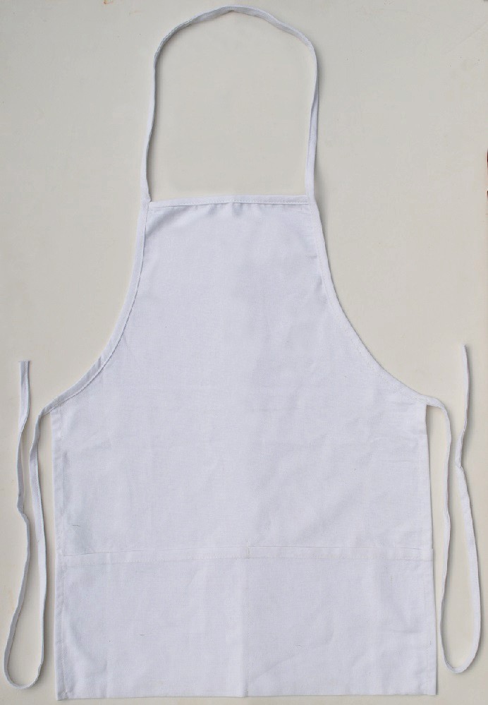 10 Wholesale Bulk 18"x24" White Canvas Aprons for Larger Kids - Free Shipping