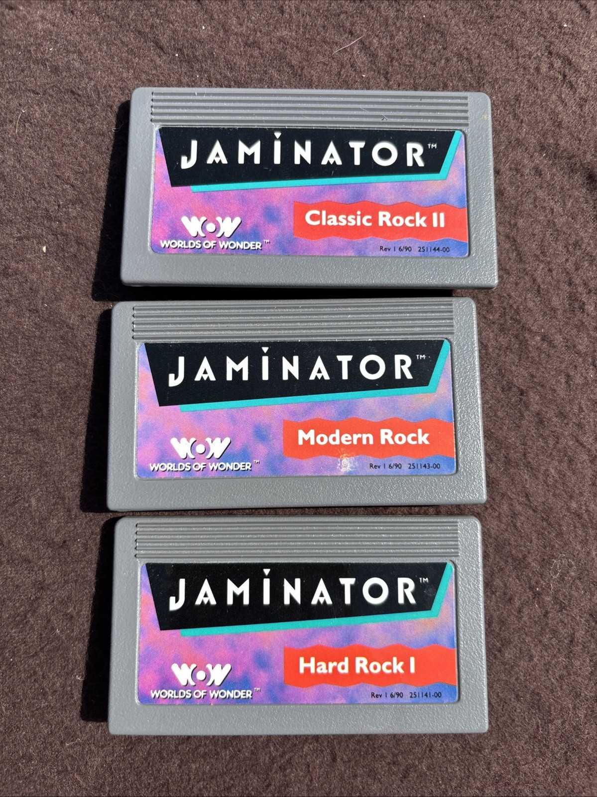 Jaminator CARTS Lot of 3 Cartridges (ONLY) for Toy Electronic Guitar Rock Music