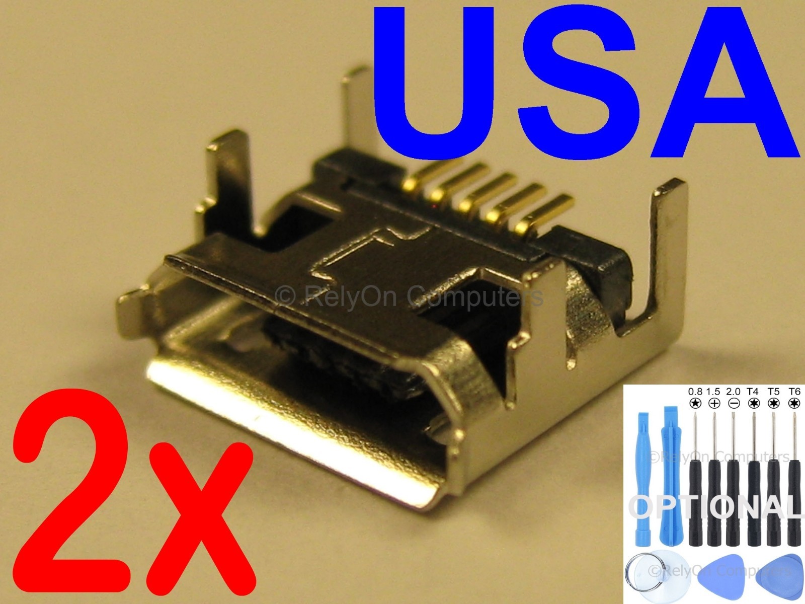 2x Lot of Micro USB Charging Port for JBL Flip 3 Bluetooth Speaker Charger USA