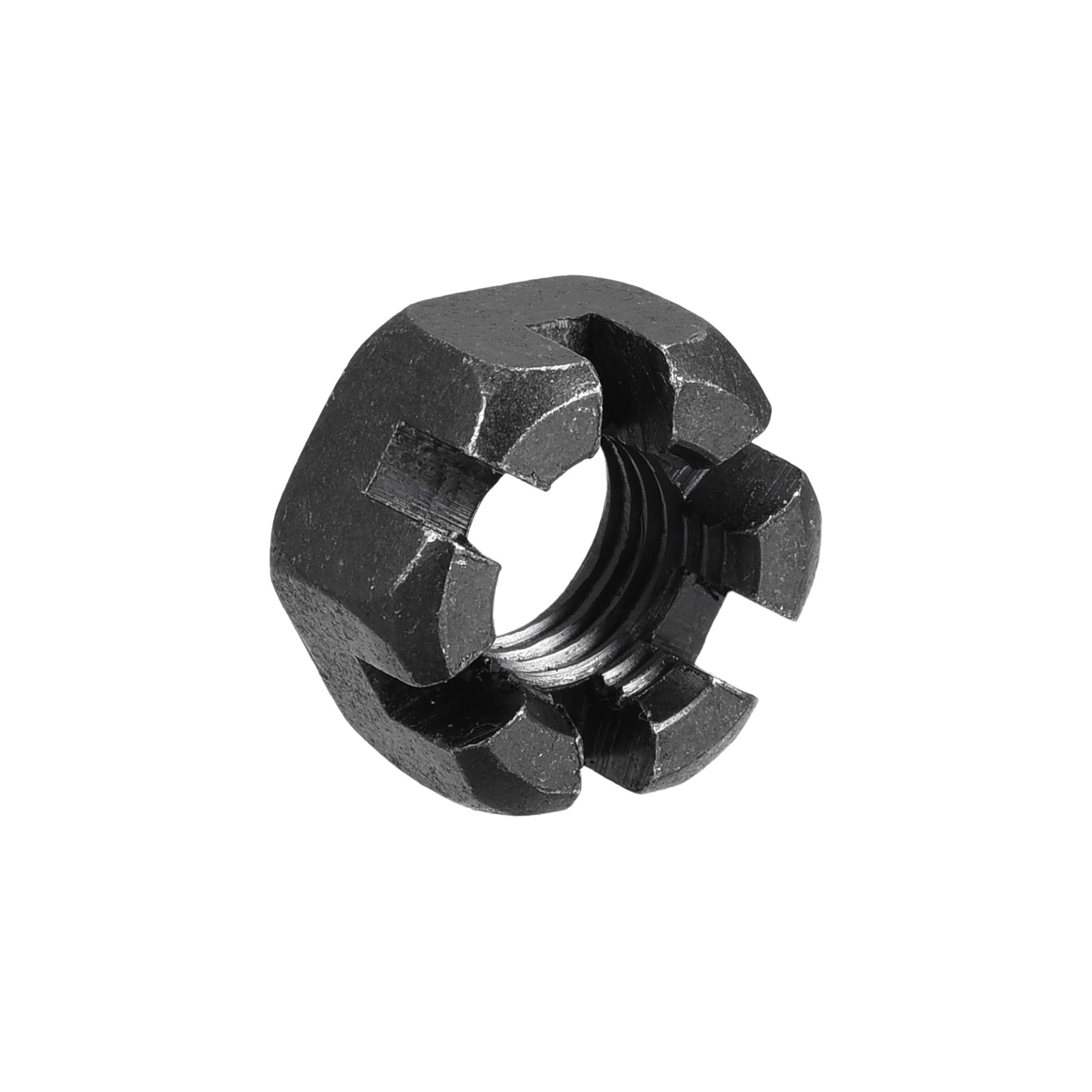 10PCS M10x1.25mm Hexagon Slotted Nut Hex Castle Nuts Grade 4.8 Carbon Steel