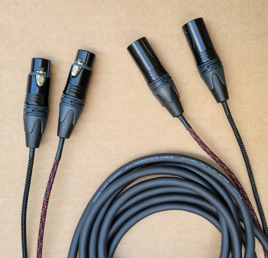 3'FT to 75'FT Mogami 2930 audio Mic 2-Channel Cable Neutrik GOLD XLR-M to XLR-F