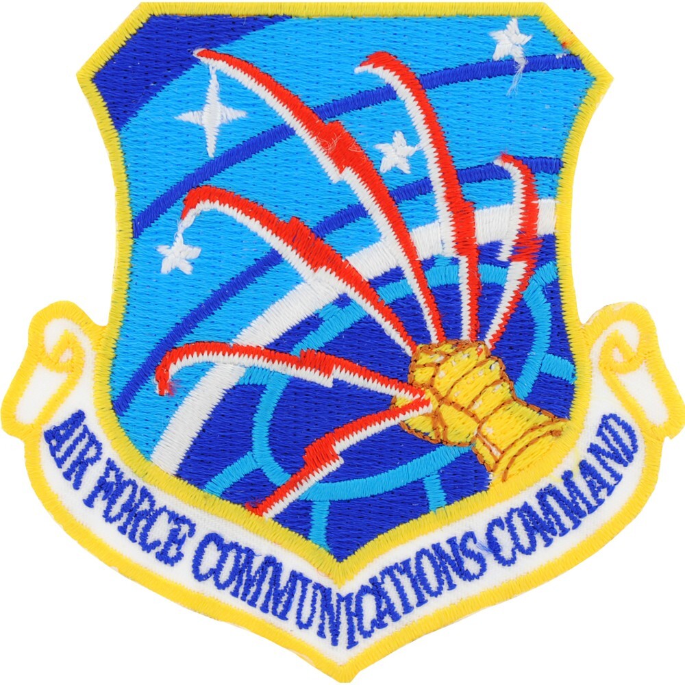 AIR FORCE COMMUNICATIONS COMMAND (SHIELD) Embroidered ShouldePatch 3-1/16 (1323)