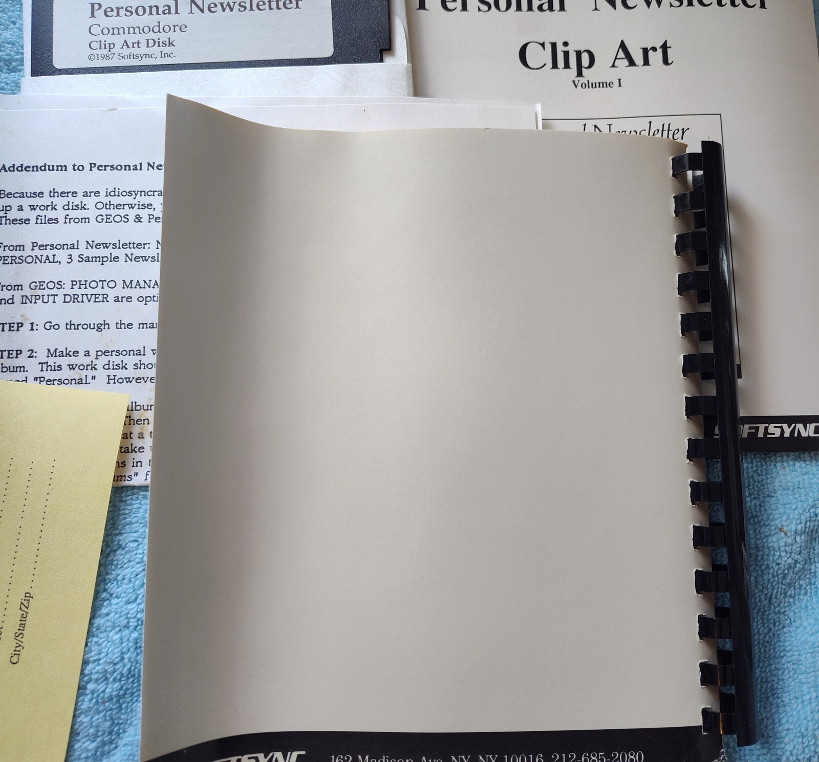 Softsync Personal Newsletter for Commodore 64 128 C64 5.25" Diskettes, Box 1987