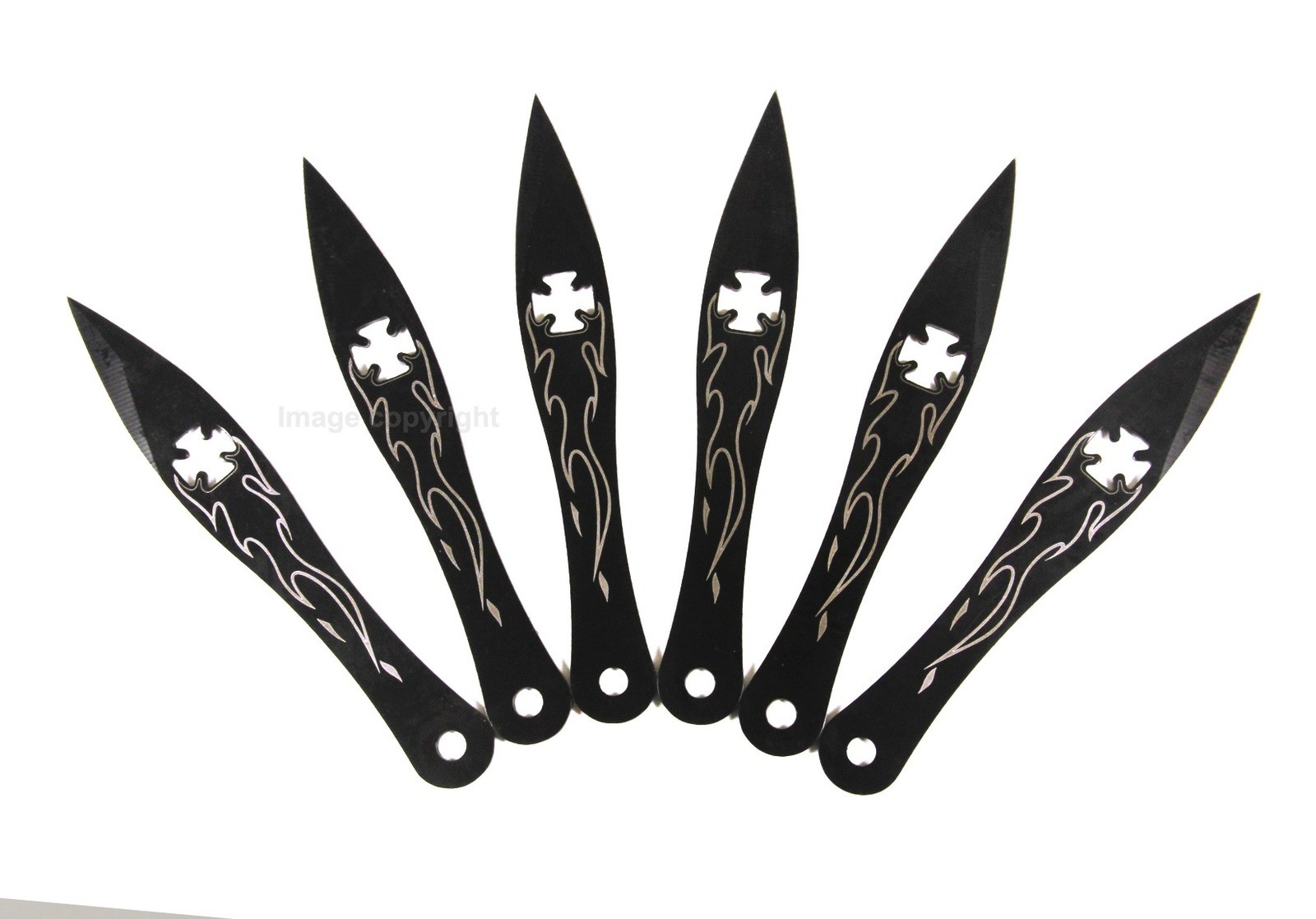 18 Pack 5.5 Inch Black Throwing Knives set