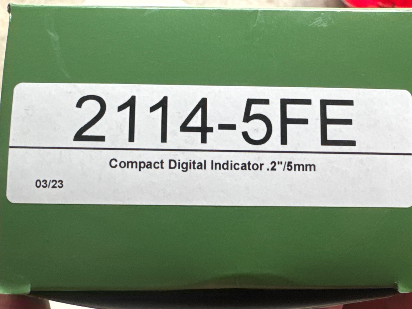 Insize Compact Electronic Digital Indicator, .2"/5mm, resolution .0005"/0.01mm