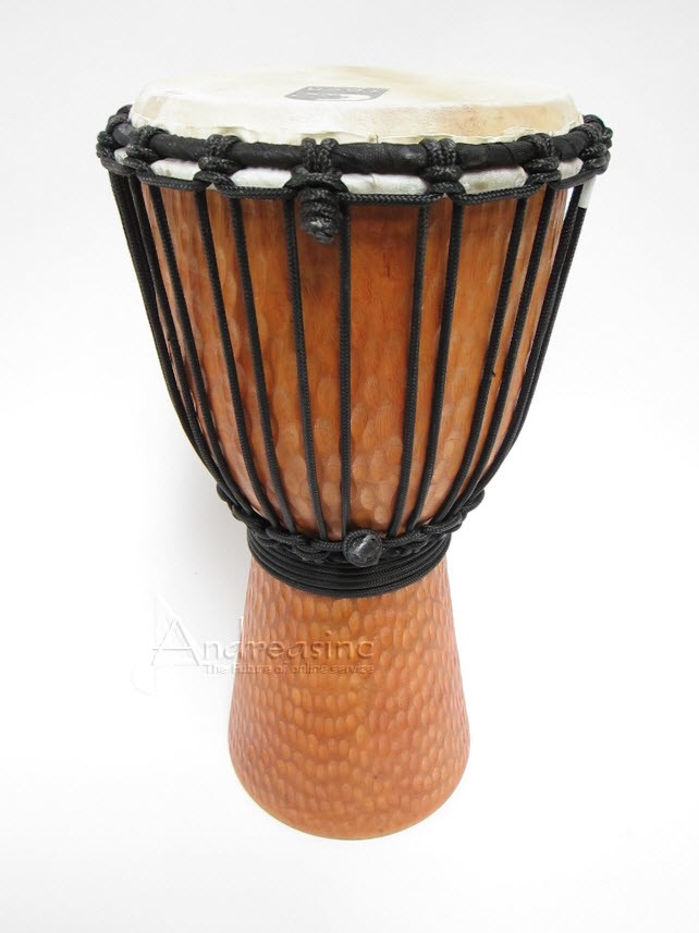 TOCA 8" STREET DJEMBE DRUM ROPE TUNED, CHERRY WOOD
