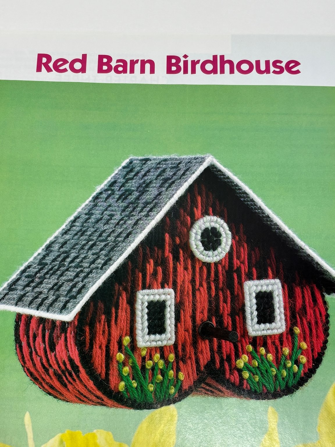 Red Barn Birdhouse Plastic Canvas Pattern Book Pages