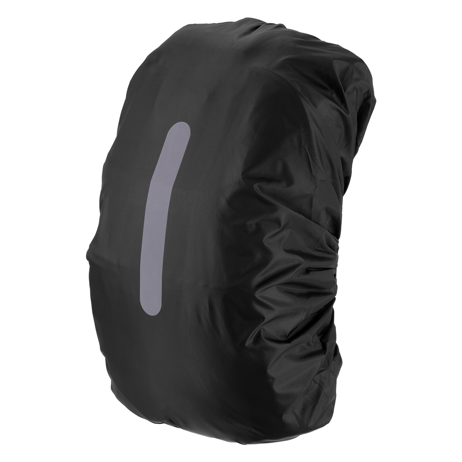 55L-65L Backpack Rain Cover with A Vertical Reflective Strap [Black]