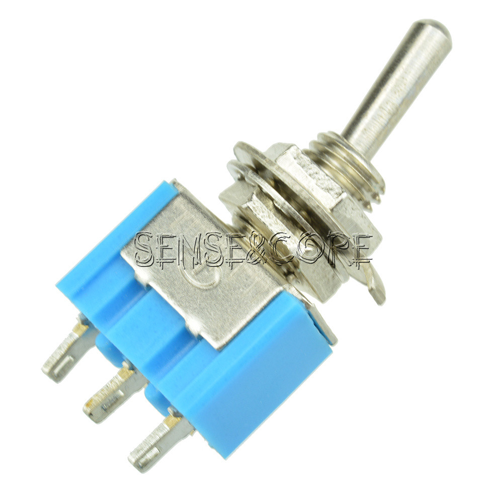 5pcs Mini 6A 125VAC SPDT MTS-102 3-Pin 2-Position On-on Toggle Switches Practic-