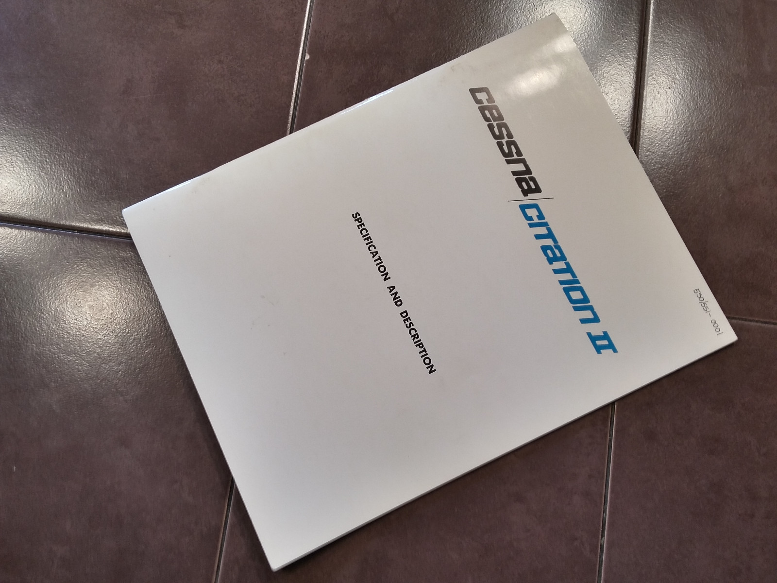 Cessna Citation II, 550/551, sn 0001-0034 Specification & Description Booklet