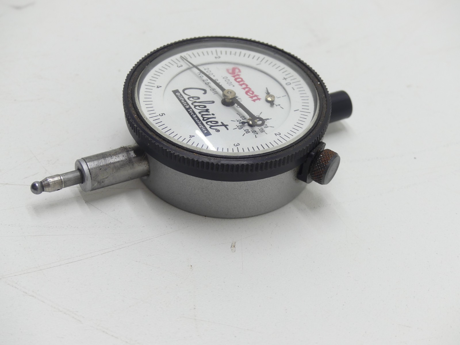 Starrett No. 25-511 Dial Indicator 0.0001" .200" Range Celeriset