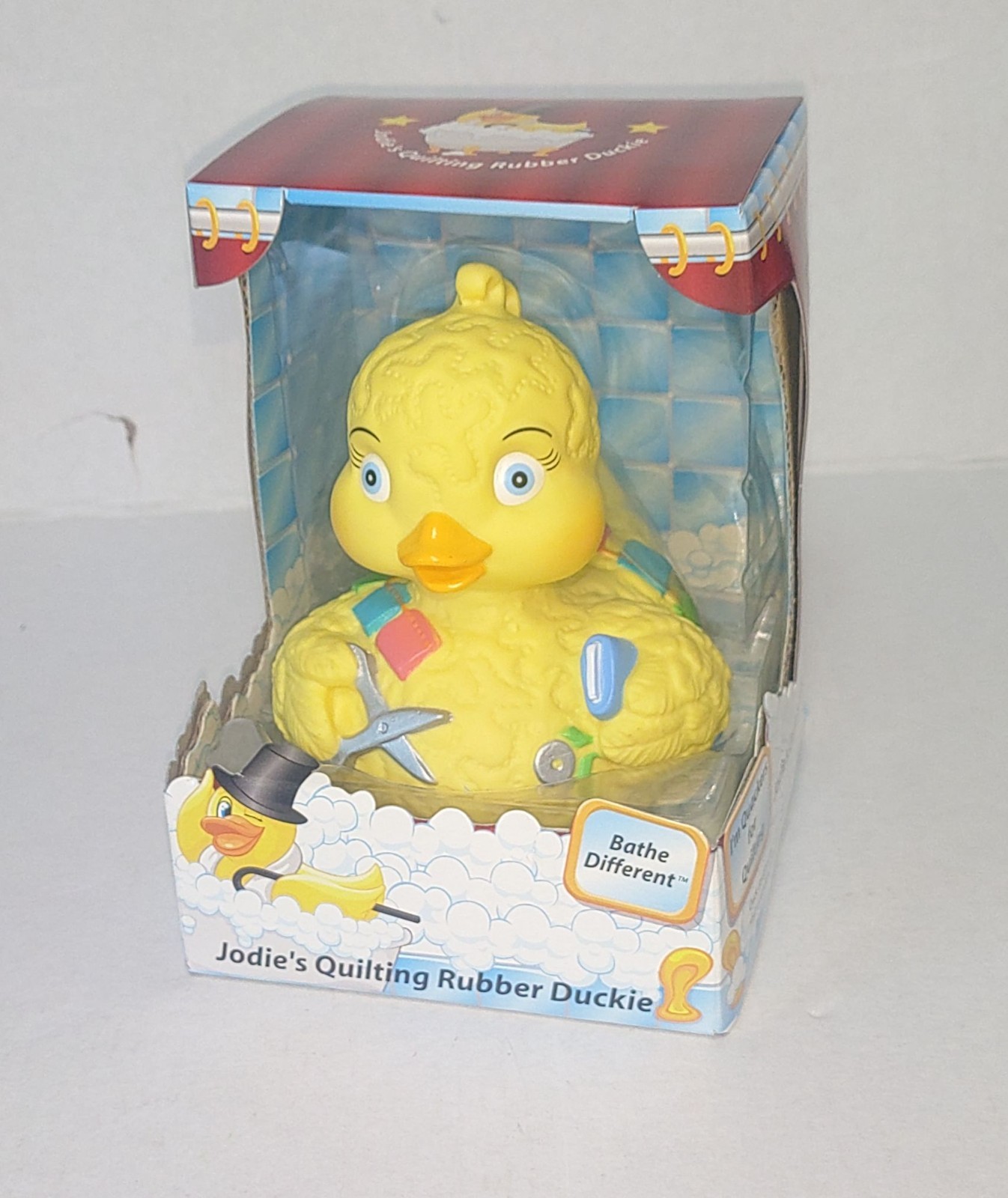 CelebriDucks Jodie’s Quilting Rubber Duck Toy Collectible Sewing Theme 1st Ed