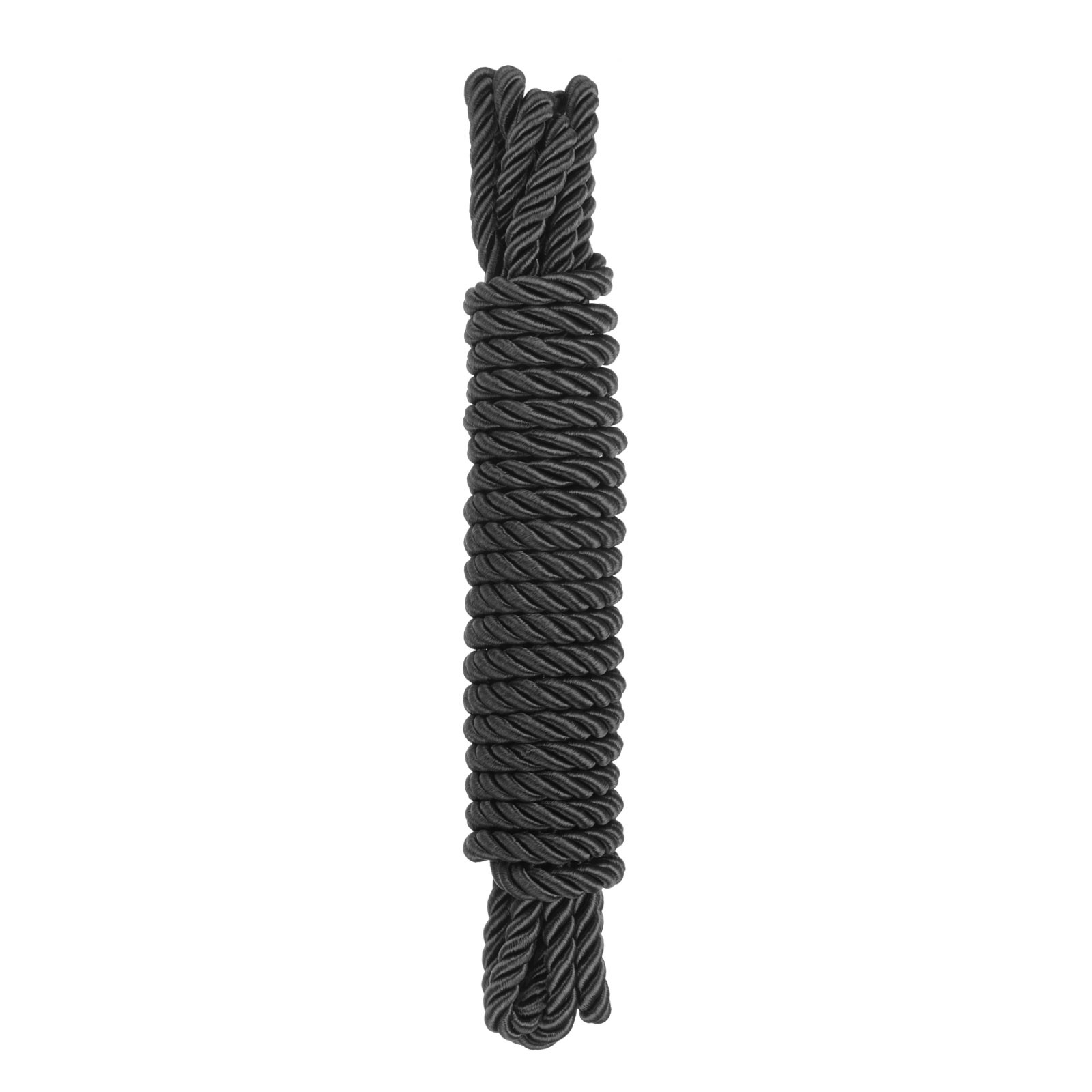 Trim Cord Rope 8mm Nylon Twisted Braid Trim Rope 0.3" 5.5 Yards Black