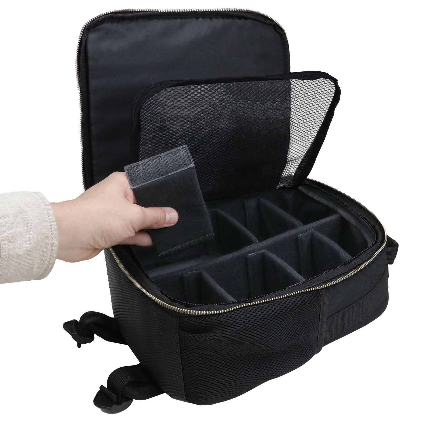 ENHANCE Small Card Backpack with Card Defender Screen, Customizable Interior,...