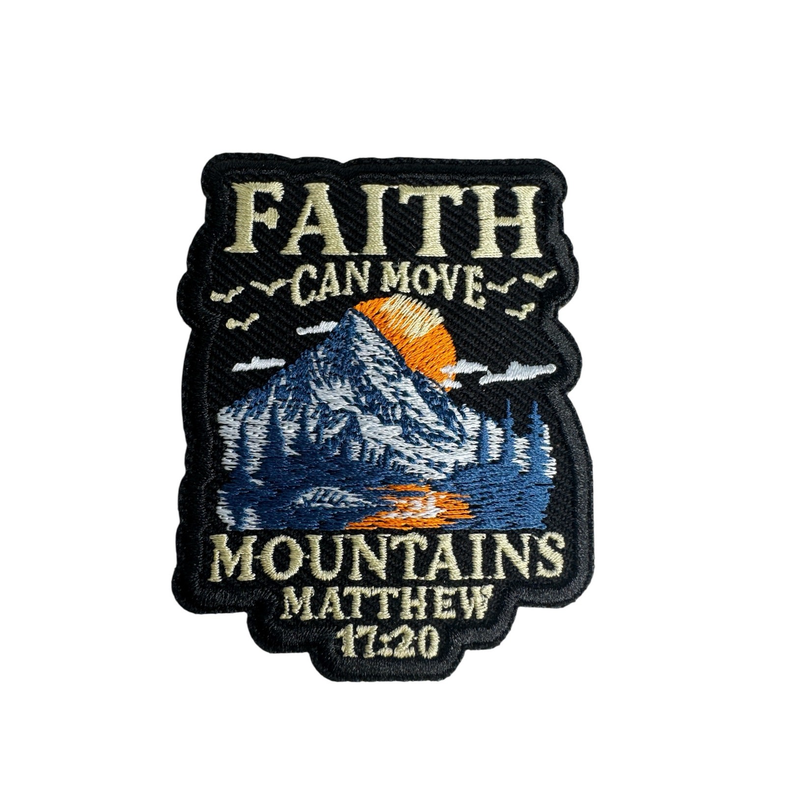 Faith Can Move Mountains Patch Matthew 17:20 Christian Patch 6x8cm