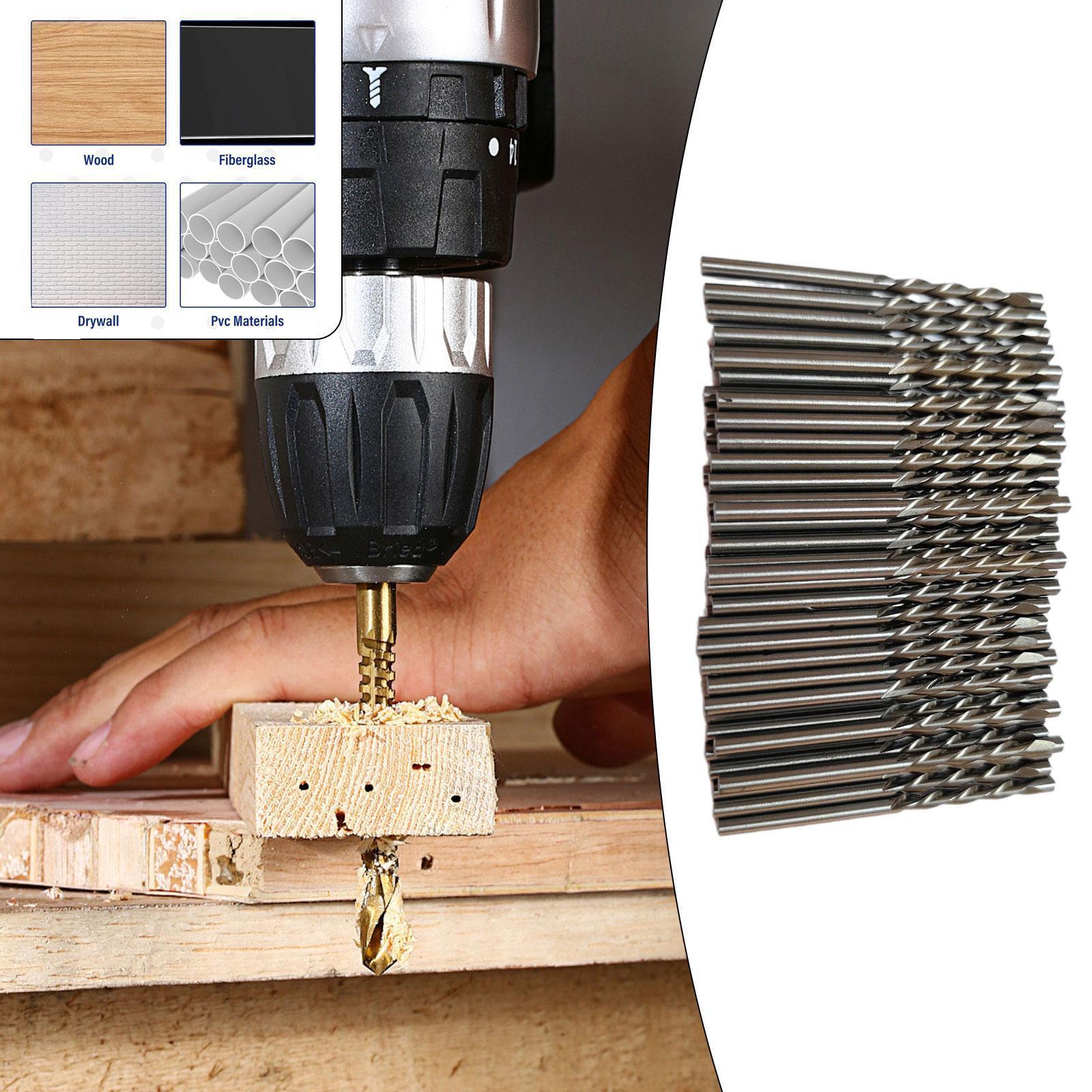 50 Pieces 1/8 inch Sturdy Multifunctional Drywall Guide Point Cutting Bits